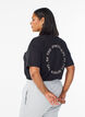 Sporty T-shirt in biologische katoen, Zwart, Model image number 2
