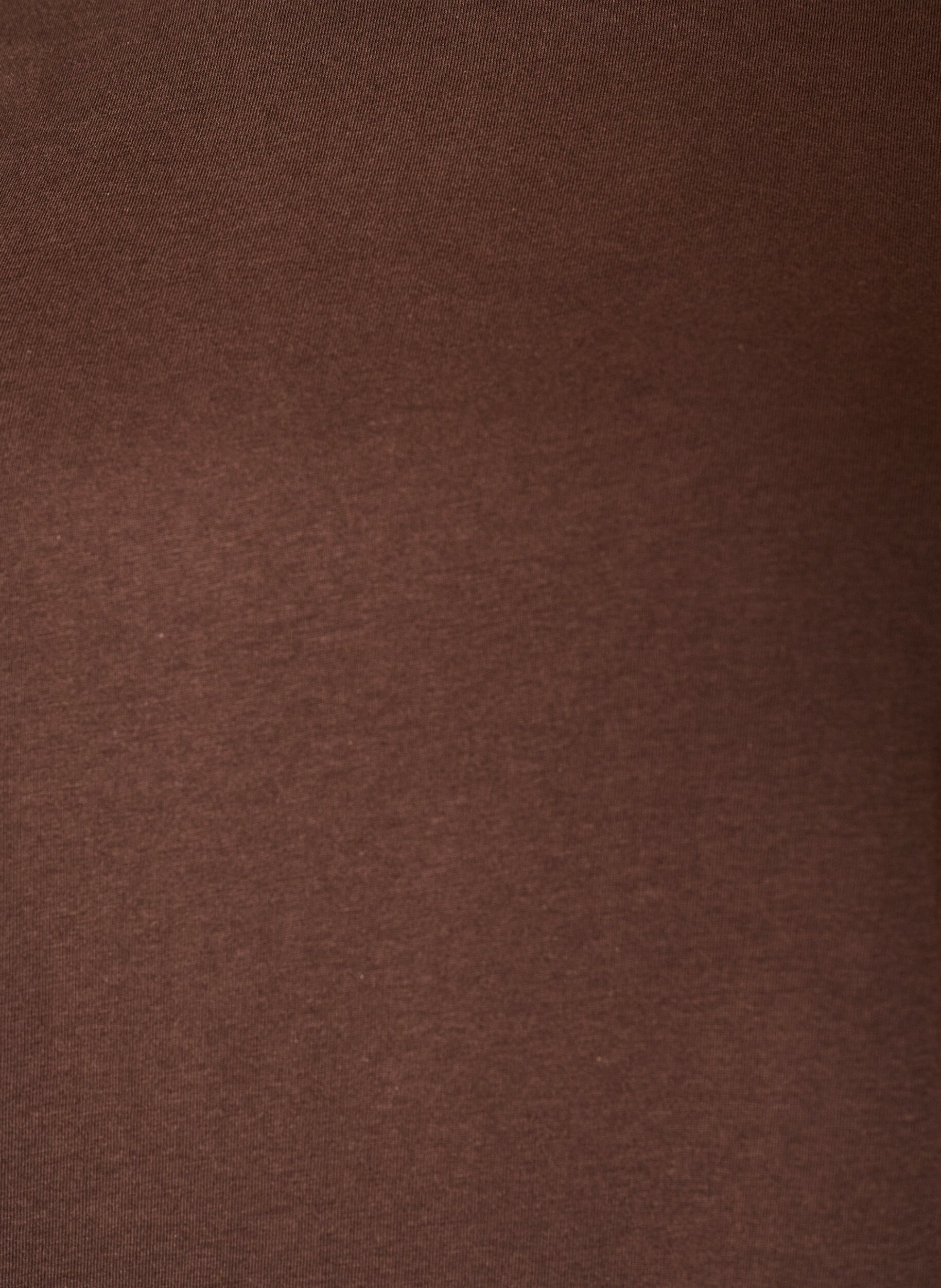 ZizziT-shirt with asymmetric lace hem, Brown, Packshot image number 2