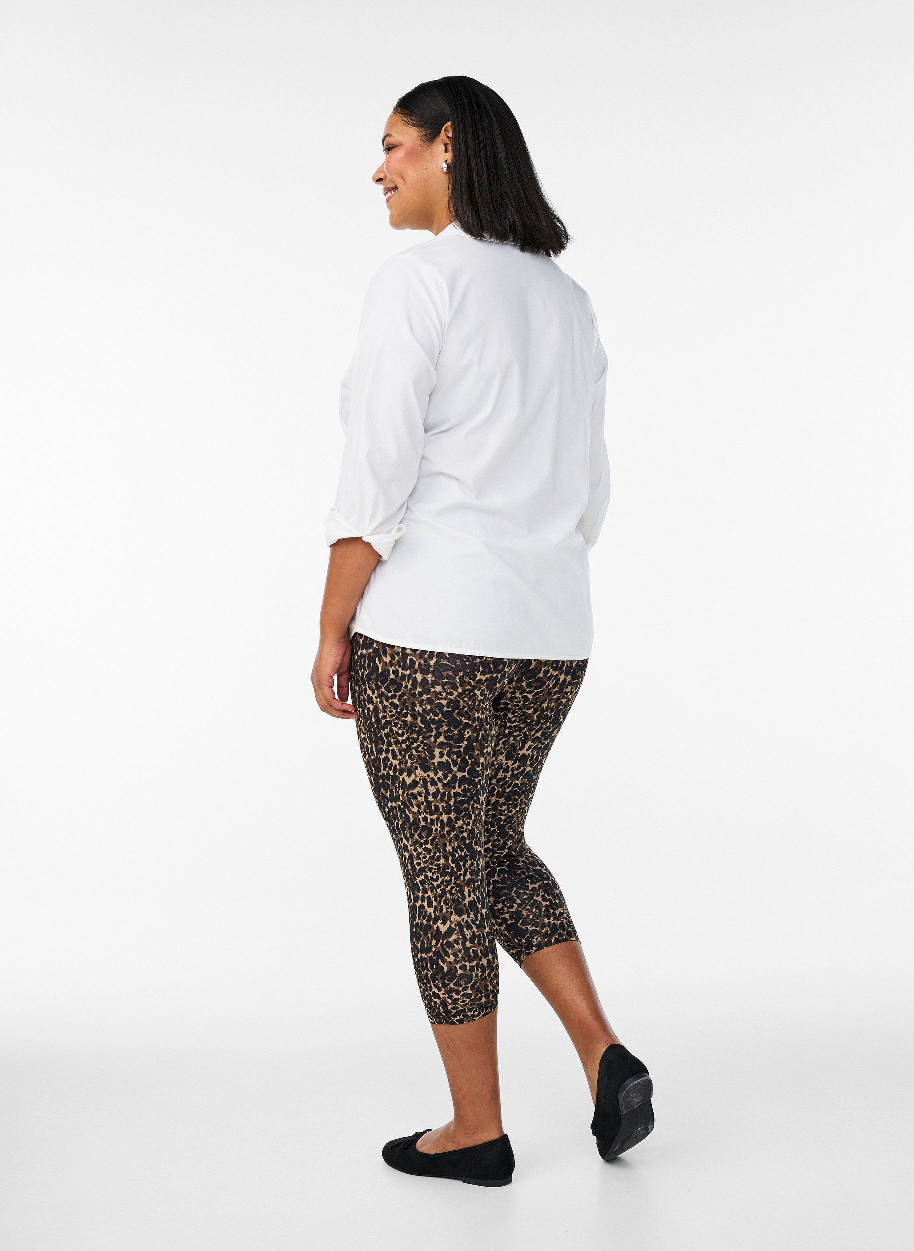 Zizzi Lot de 2 leggings 3/4, Noir, Model image number 2