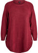 Lange gebreide blouse met balknopen, Donker Bordeaux, Packshot image number 0