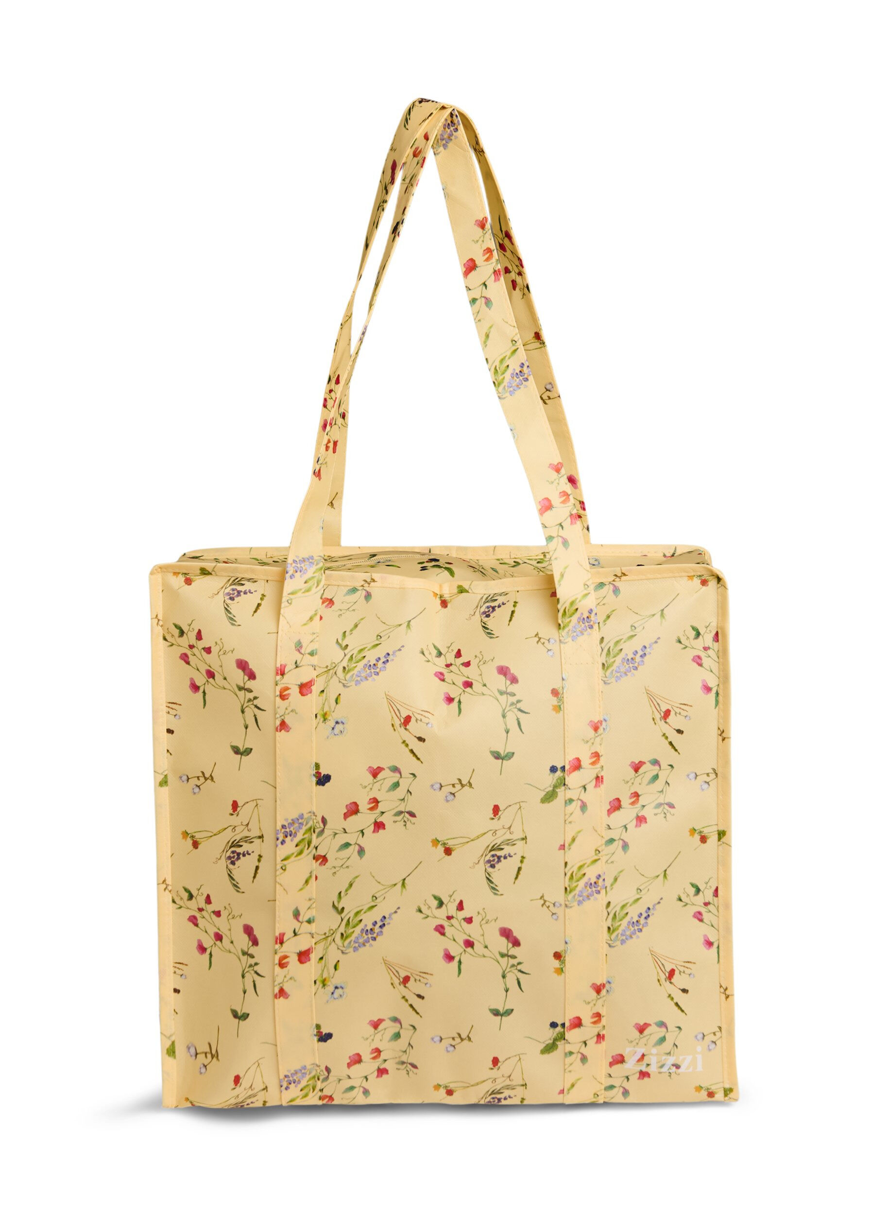 Zizzi Sac de magasinage avec fermeture &eacute;clair, Jaune clair, Packshot image number 1