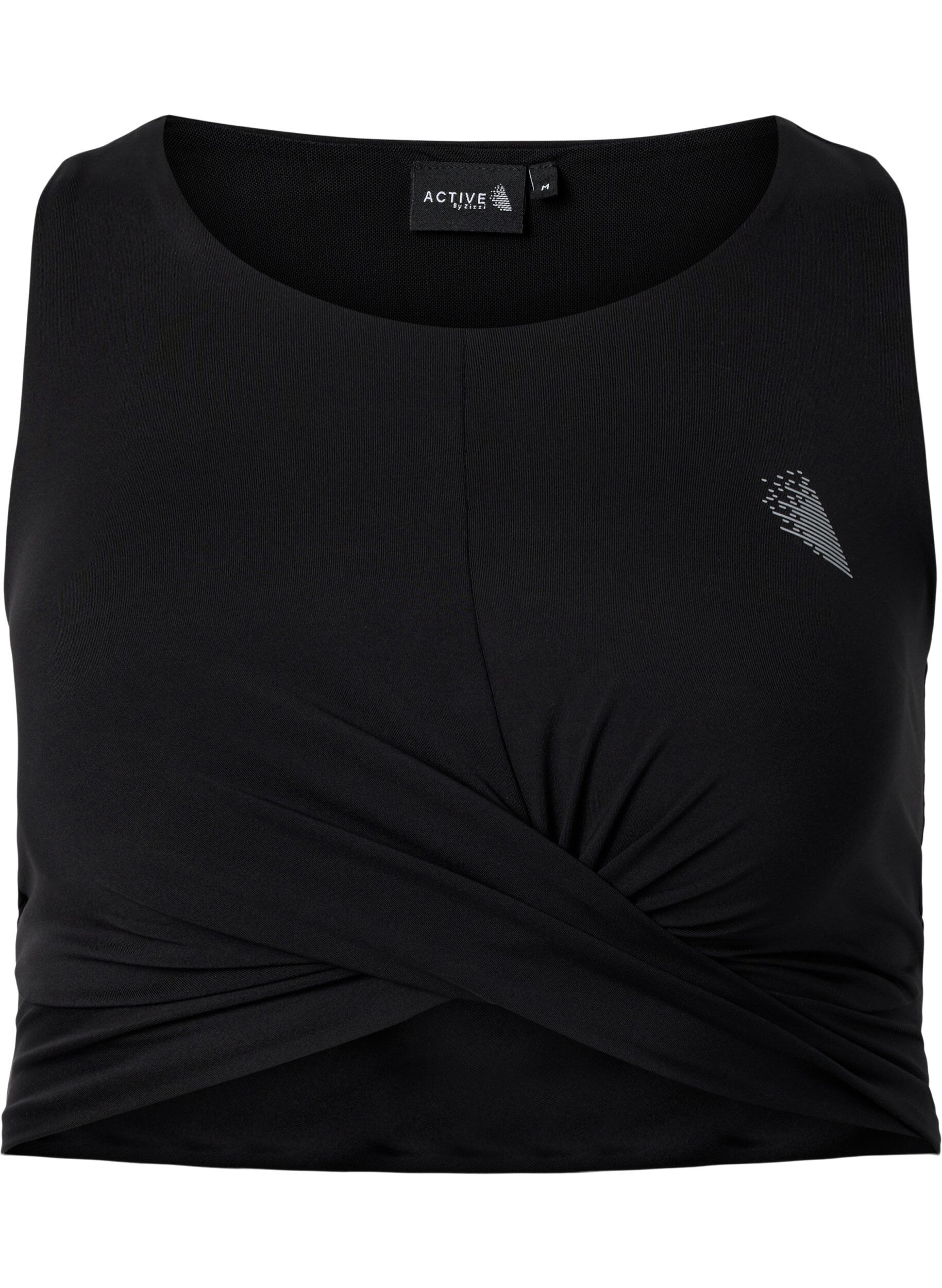 ZizziSportbeha met kruisdetail, Black, Packshot image number 0