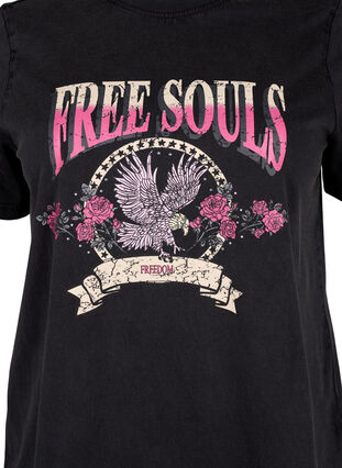 BIC COTTON T-shirt met Eagle motief, Grey Free Souls, Packshot image number 2
