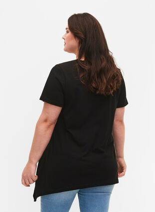 T-shirt en coton à manches courtes, Black LOVE, Model image number 1