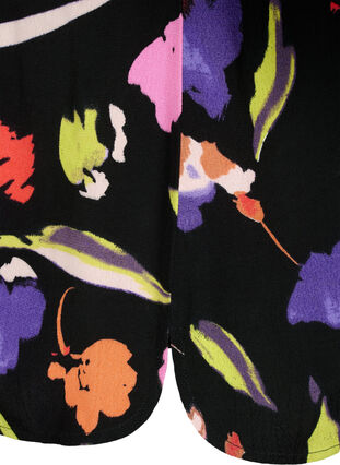 Viscose blouse met print en 3/4 mouwen, Faded Tulip AOP, Packshot image number 3
