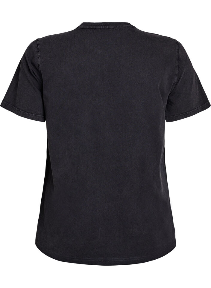 T-shirt en coton bio avec imprimé original, Gris, Packshot image number 1