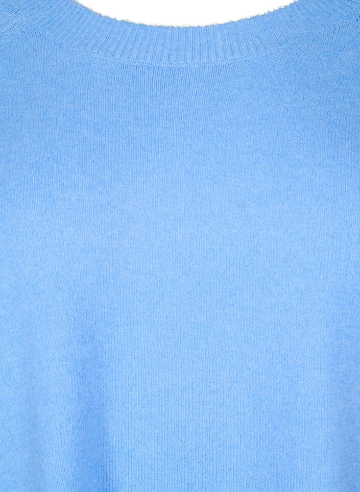 Chemisier long en maille avec détail de bouton sur le côté, Della R. Blue Mel., Packshot image number 2