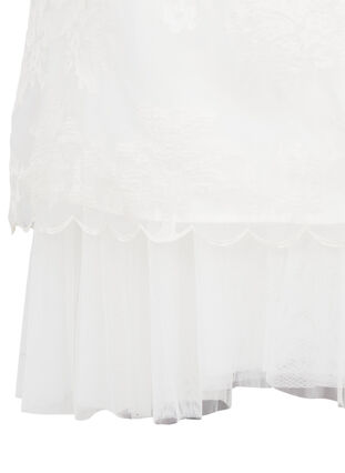 Robe de mariée sans manches avec col en V, Star White, Packshot image number 3