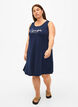 Robe sans manches en coton avec forme en A, Navy B. W. Escape, Model image number 2