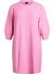 Robe tricotée avec manches 3/4 et col rond, B. Pink White Mel., Packshot image number 0