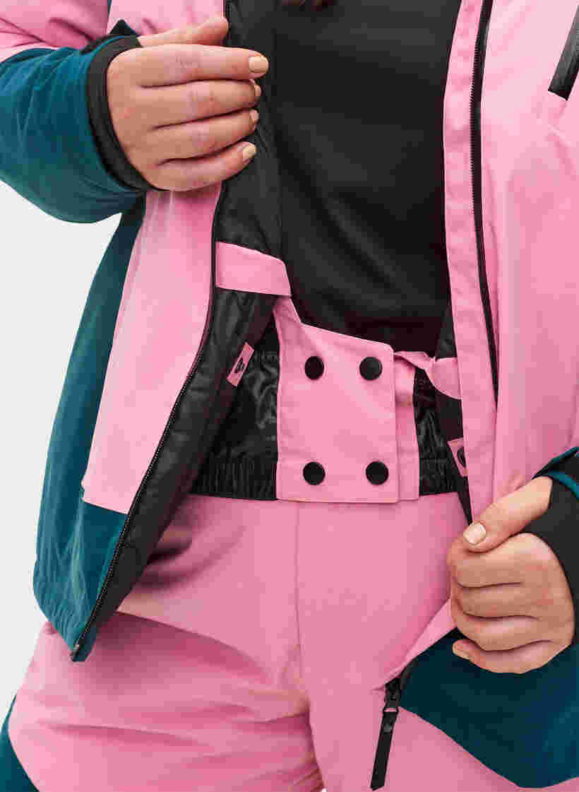 Veste de ski avec capuche détachable, Sea Pink Comb, Model image number 2