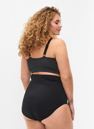 Bikinibroekje met extra high waist, Black, Model image number 1