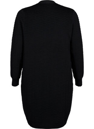 Cardigan en tricot en mélange de coton et de viscose, Black, Packshot image number 1
