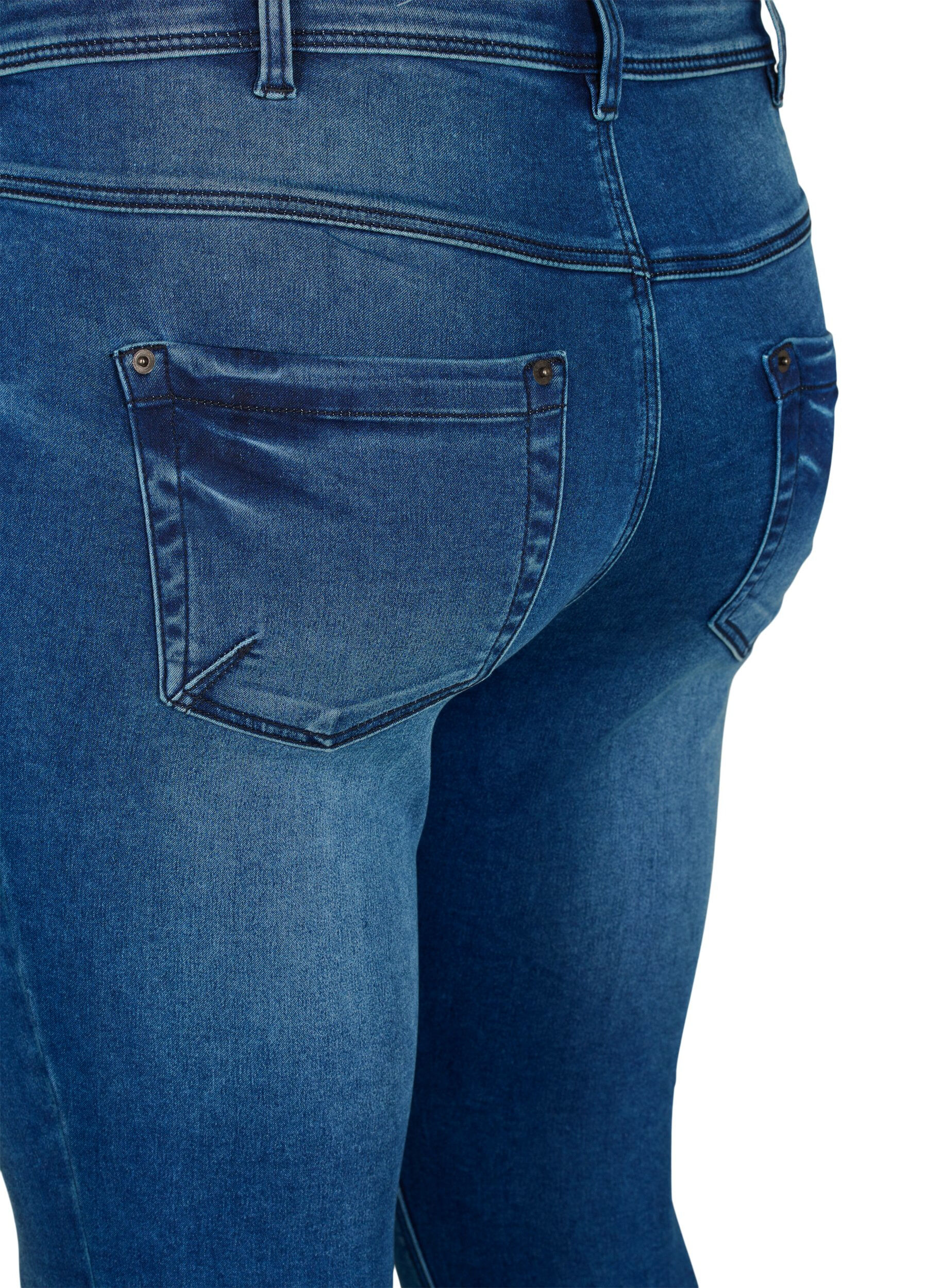 ZizziCropped Amy jeans met rits, Blauw, Packshot image number 1