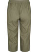 Broek van 7/8 katoenmix met linnen, Deep Lichen Green, Packshot image number 1