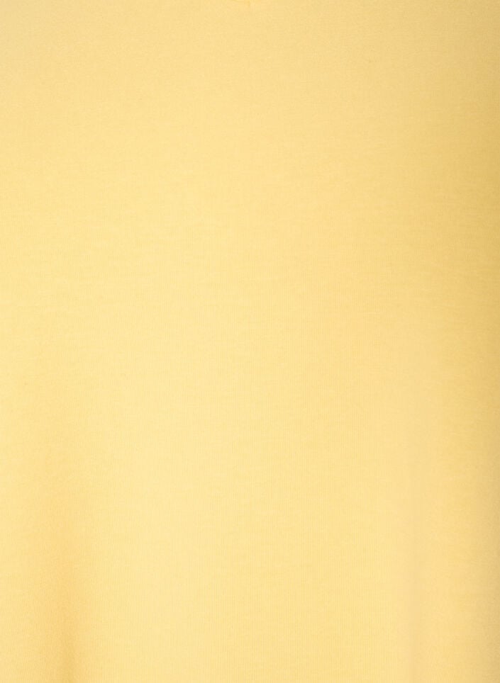 T-shirt en coton uni basique, Jaune, Packshot image number 2