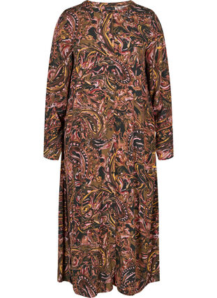 Robe longue en viscose imprimée, Paisley AOP, Packshot image number 0