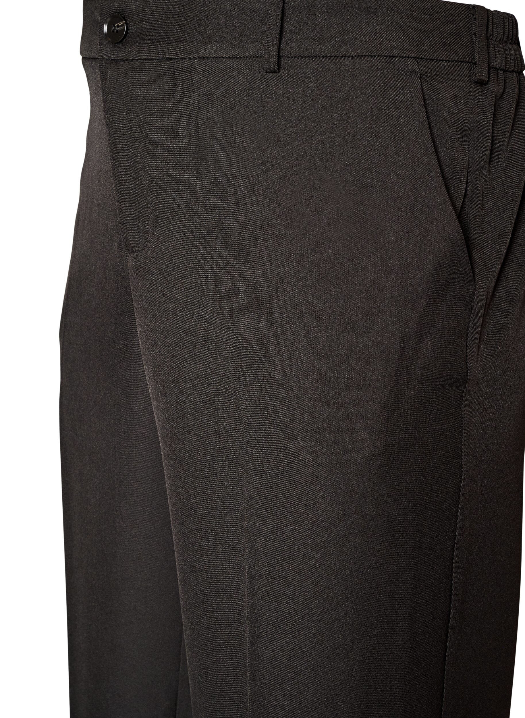 ZizziHigh-waist tailoring broek met rechte pijpen, Zwart, Packshot image number 2