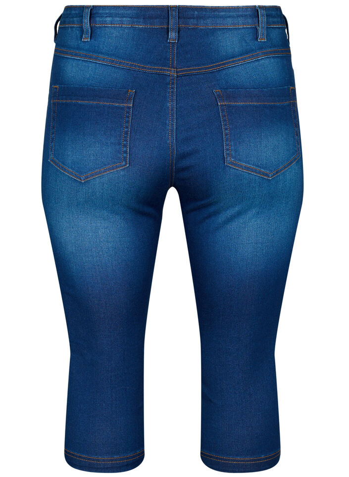 Amy capri jeans met hoge taille en super strakke pasvorm, Blauw, Packshot image number 1