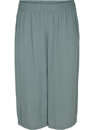 Pantalon-culotte ample en viscose, Balsam Green, Packshot image number 0