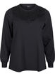 Sweatshirt met kanten details, Black, Packshot image number 0