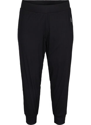 Pantalon ample en côte, Black, Packshot image number 0