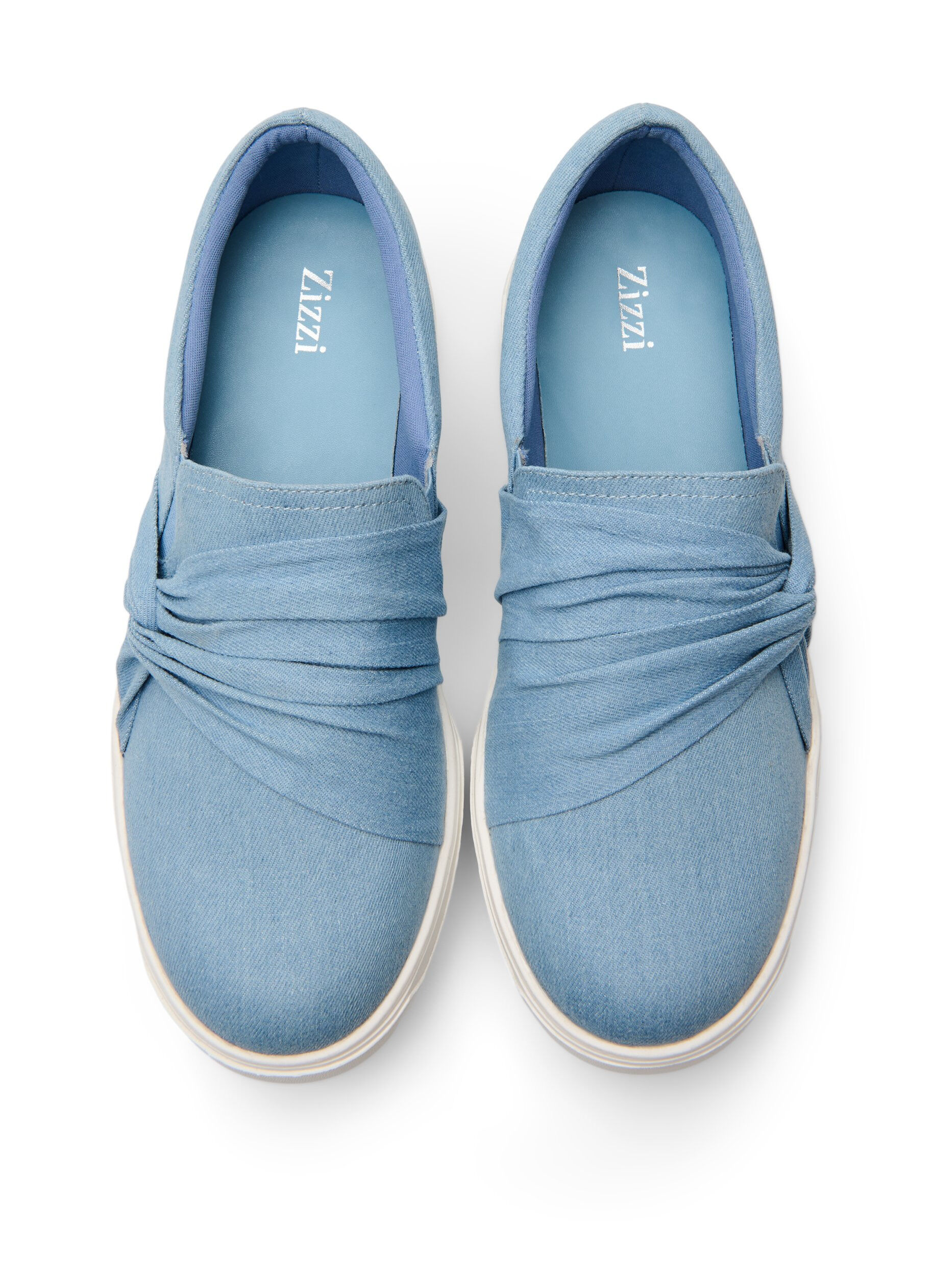 Zizzi Large - Slip-on avec d&eacute;tail n&oelig;ud, Bleu, Packshot image number 2
