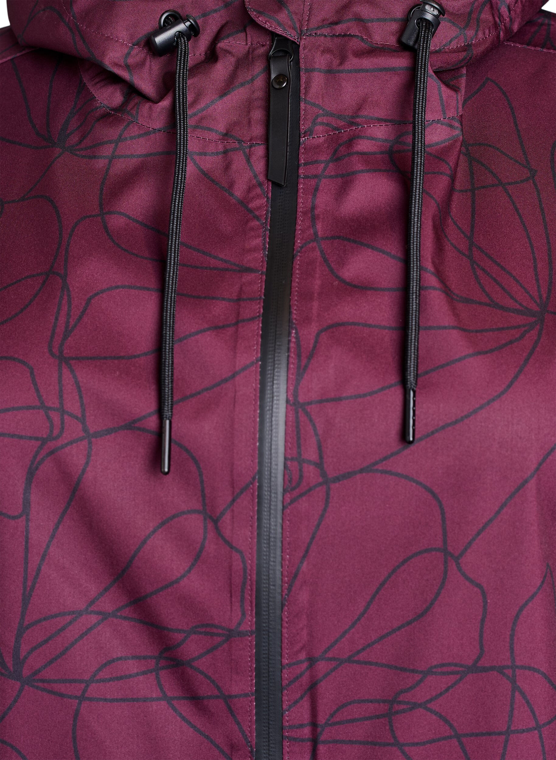 Zizzi Imperm&eacute;able &agrave; motif, Bordeaux fonc&eacute;, Packshot image number 2