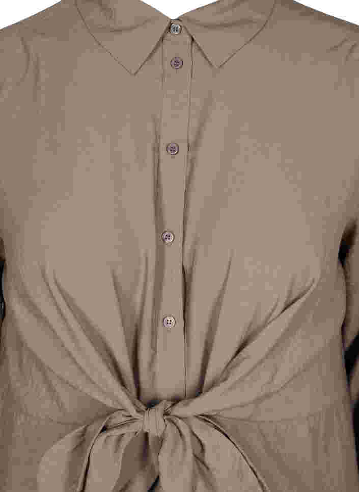 Robe chemise avec détail de lien et fente, Brindle, Packshot image number 2