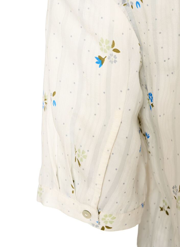 Blouse met print en 1/2 mouwen, Vanille, Packshot image number 3