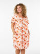 Robe en coton &agrave; manches courtes avec imprim&eacute;, Orange, Model image number 0