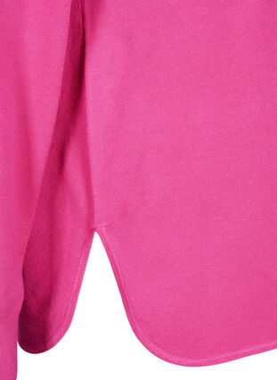 Gebreide blouse met raglanmouwen, Raspberry Rose Mel., Packshot image number 3