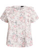 Blouse en coton avec broderie anglaise et volants, Rose poudr&eacute;e, Packshot image number 0