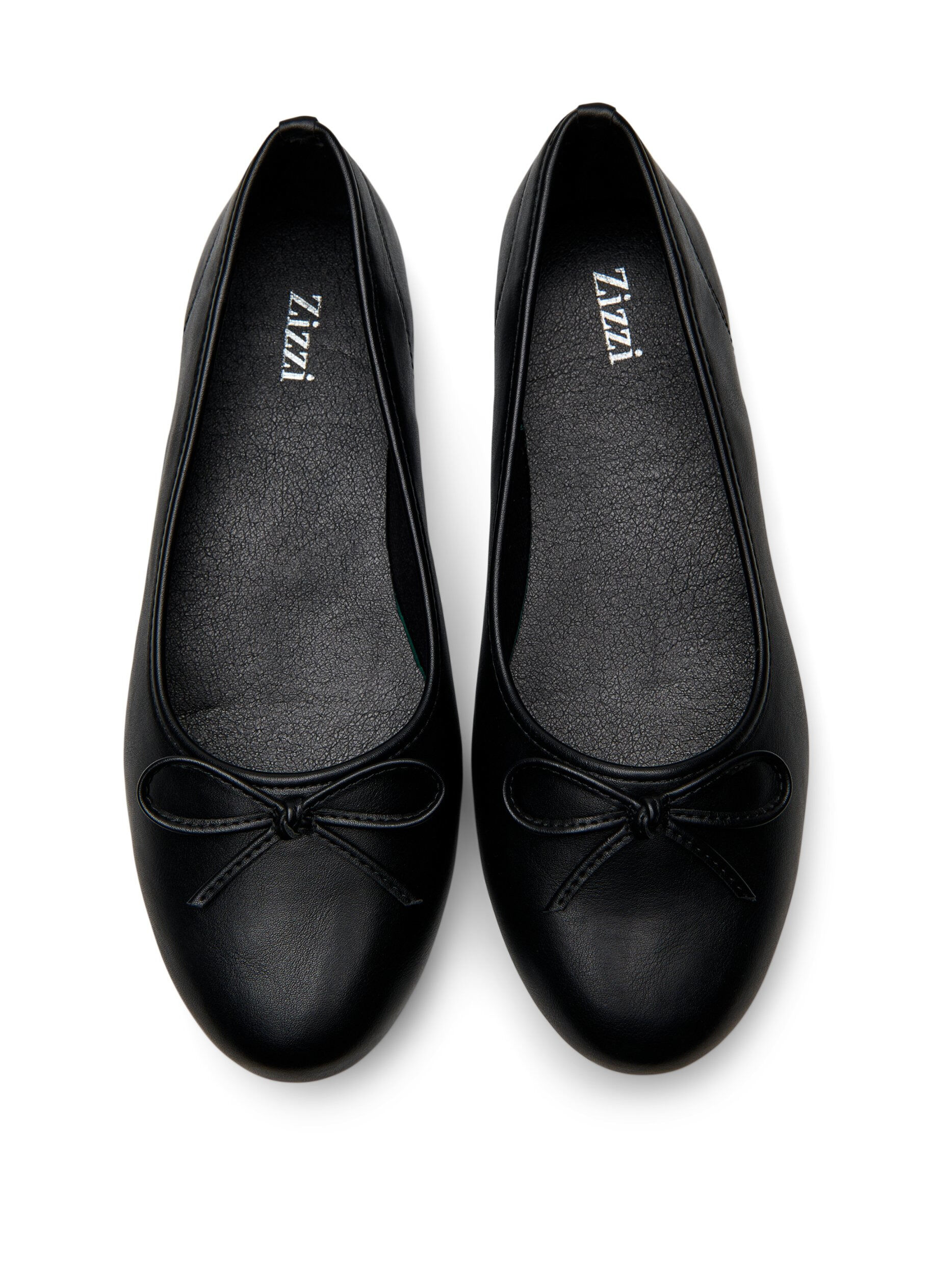 Zizzi Large - Ballerine avec n&oelig;ud, Noir, Packshot image number 2