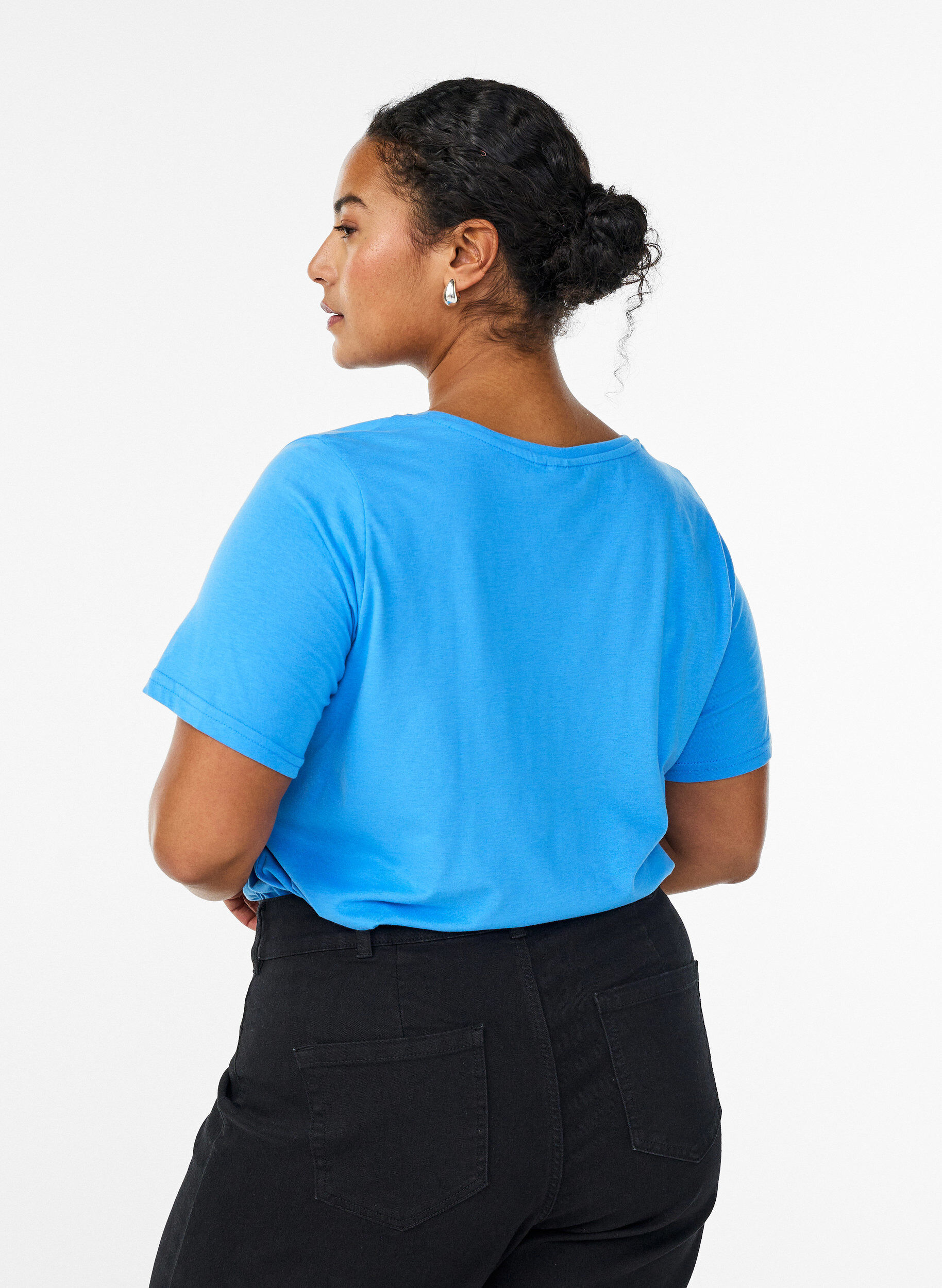 ZizziT-shirt met print, Blauw, Model image number 2