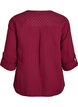 Blouse in katoenen mousseline met broderie anglaise, Donker Bordeaux, Packshot image number 1