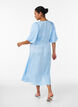 Robe midi &agrave; pois avec encolure carr&eacute;e, Bleu Clair, Model image number 2