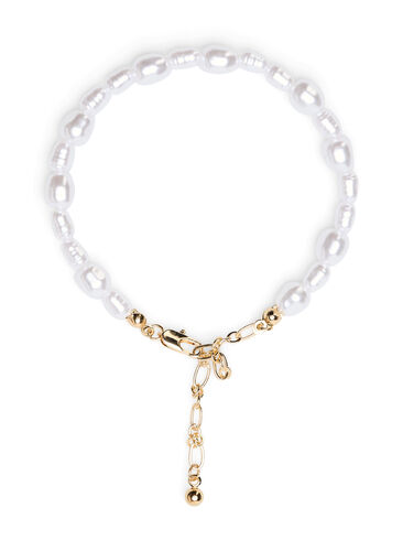 Parel armband, Gold w. Pearls, Packshot image number 0