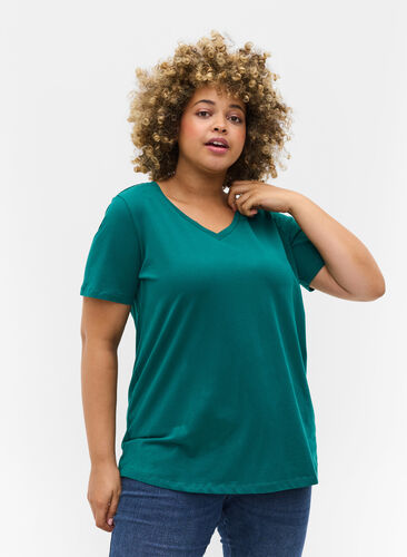 T-shirt basique, Teal Green, Model image number 0