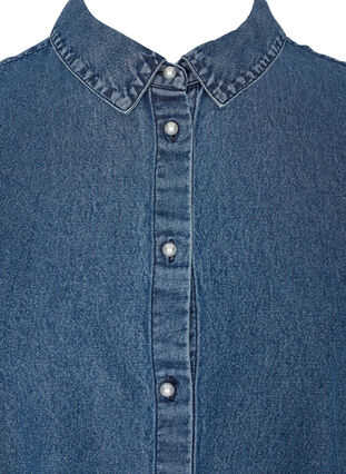 Robe en jean à manches bouffantes et boutons en nacre, Blue denim, Packshot image number 2