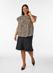 Mouwloze A-lijn katoenen blouseshirt, Bruin, Model image number 1