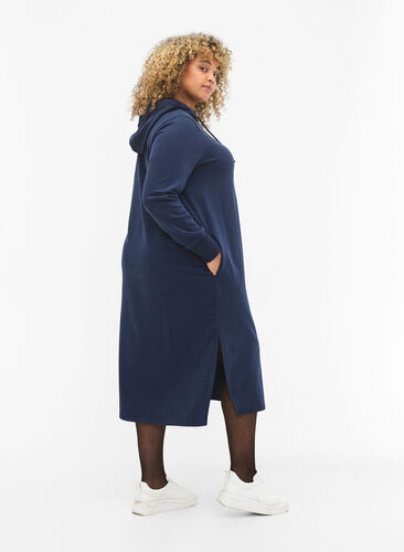 Robe sweat-shirt à capuche, Dress Blues, Model image number 1