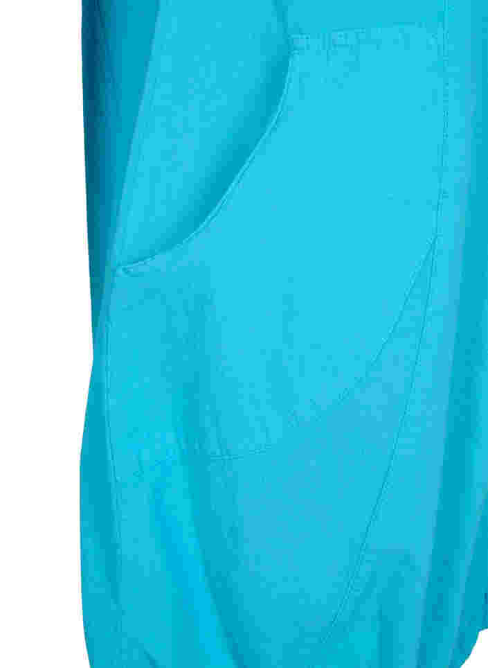 Katoenen jurk met korte mouwen, Blue Atoll, Packshot image number 3