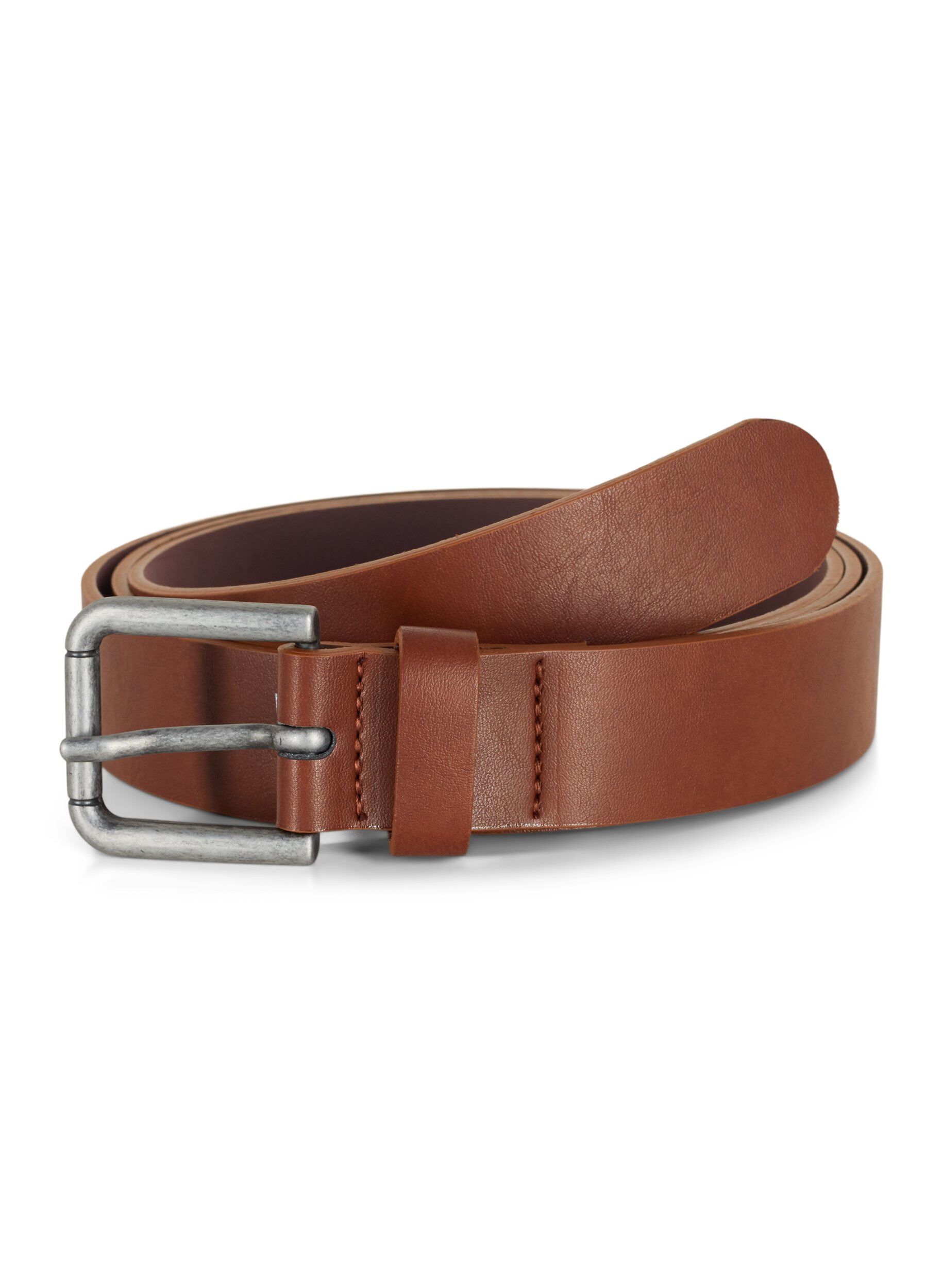 ZizziBruine riem in imitatieleer, Brown, Packshot image number 0