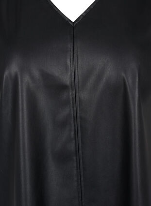 Spencer jurk van imitatieleer, Black, Packshot image number 2
