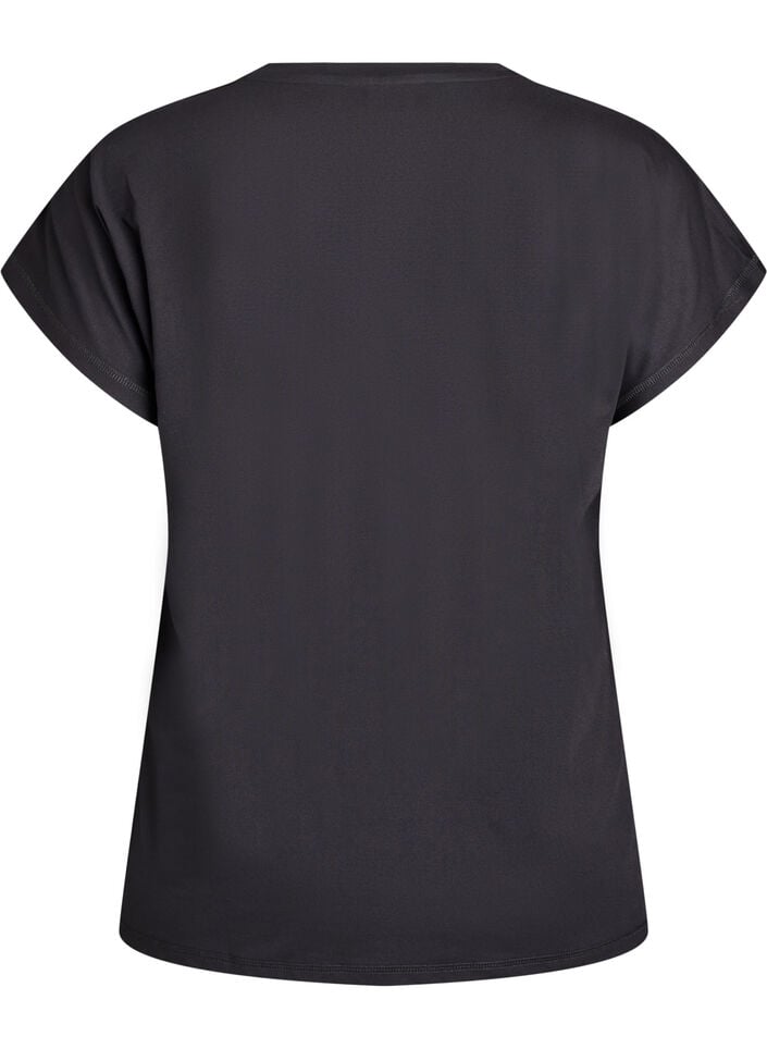 Effen gekleurd trainingsshirt, Zwart, Packshot image number 1