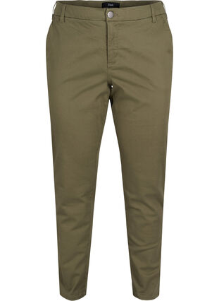 Pantalon chino classique avec poches, Army, Packshot image number 0