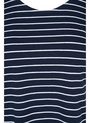 T-shirt en coton à rayures, Blue Stripe, Model image number 2