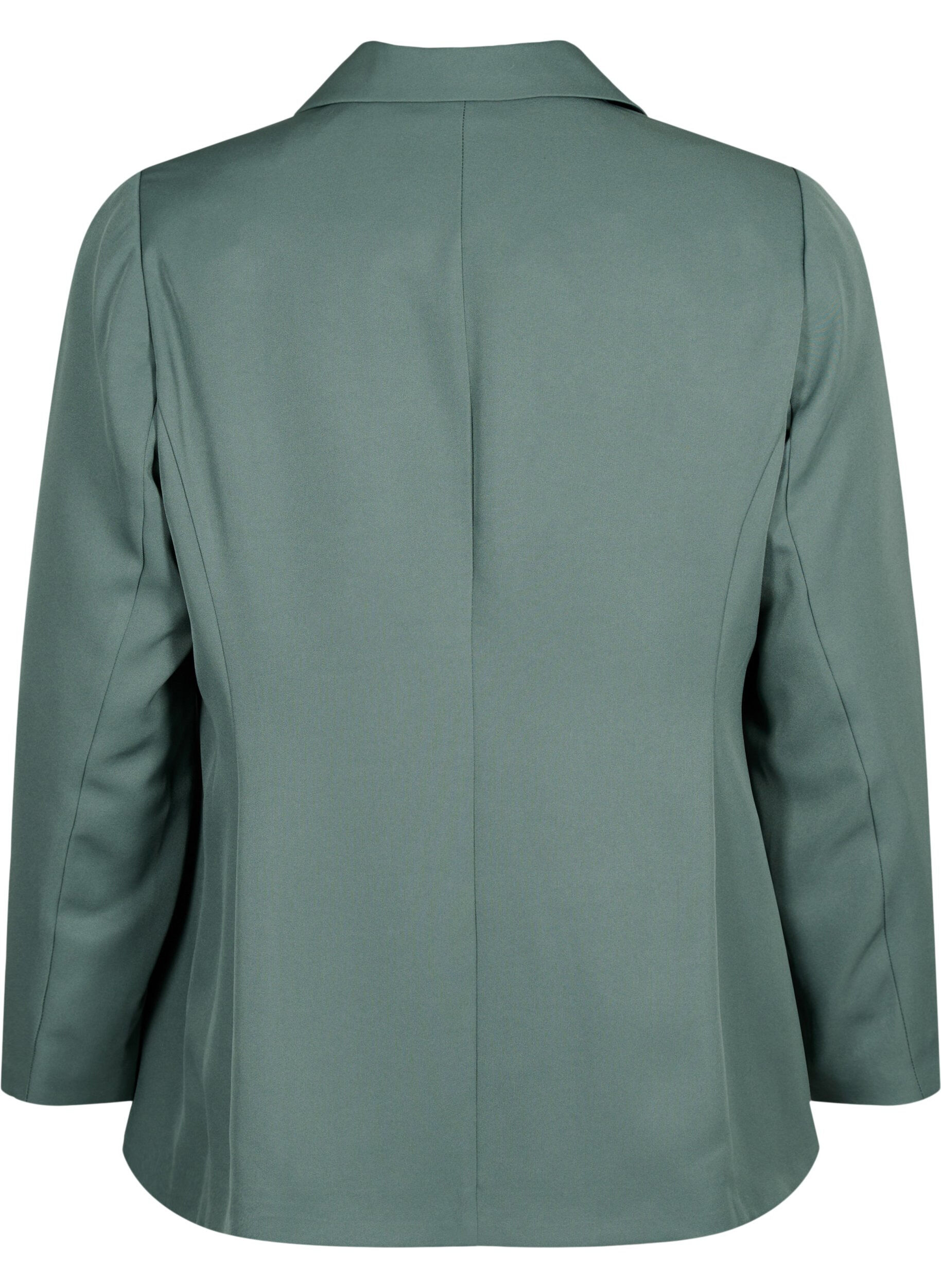 Zizzi FLASH - Blazer simple avec bouton, Vert fonc&eacute;, Packshot image number 1