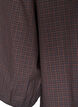 Blouse met ruitdessin, V-hals en 3/4-mouwen, Bruin, Packshot image number 3